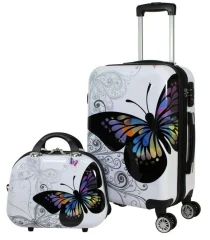 Dívčí cestovní kufr Motýlci 2v1 45l KFBH1309