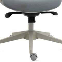 Kancelářská židle, šedý plast, šedá průžná látka a mesh, 4D područky, kolečka pro tvrdé podlahy, multifunkční mechanismu KA-V321 GREY