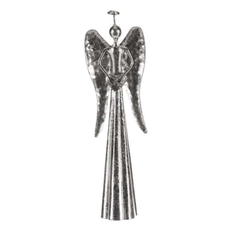 Anděl kovový se svícínkem KOA8630 SIL