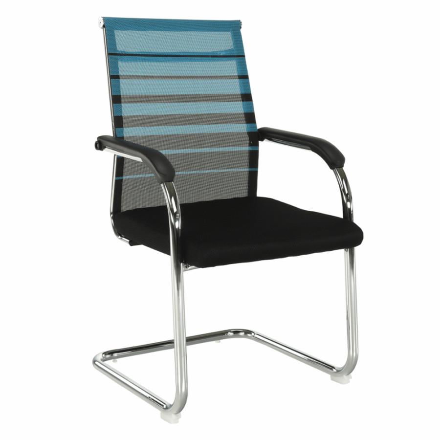 Levně Tempo Kondela Konferenční židle ESIN - modrá/černá + kupón KONDELA10 na okamžitou slevu 3% (kupón uplatníte v košíku)