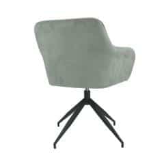 Otočná židle, šedohnědá Taupe Velvet látka/černá, VELEZA NEW
