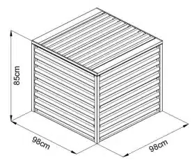 Kompostér plechový PREMIUM 98x98x85cm