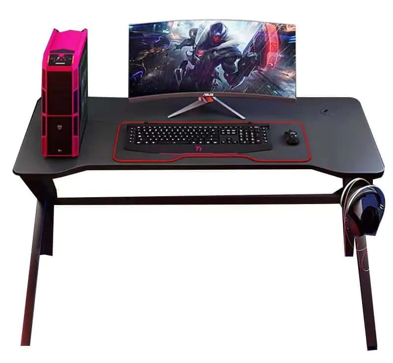 Casarredo GAMER 1 herní stůl černý/červený