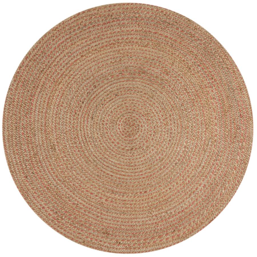 Flair Rugs Kusový koberec Capri Jute Natural/Coral kruh 133x133 (průměr) kruh