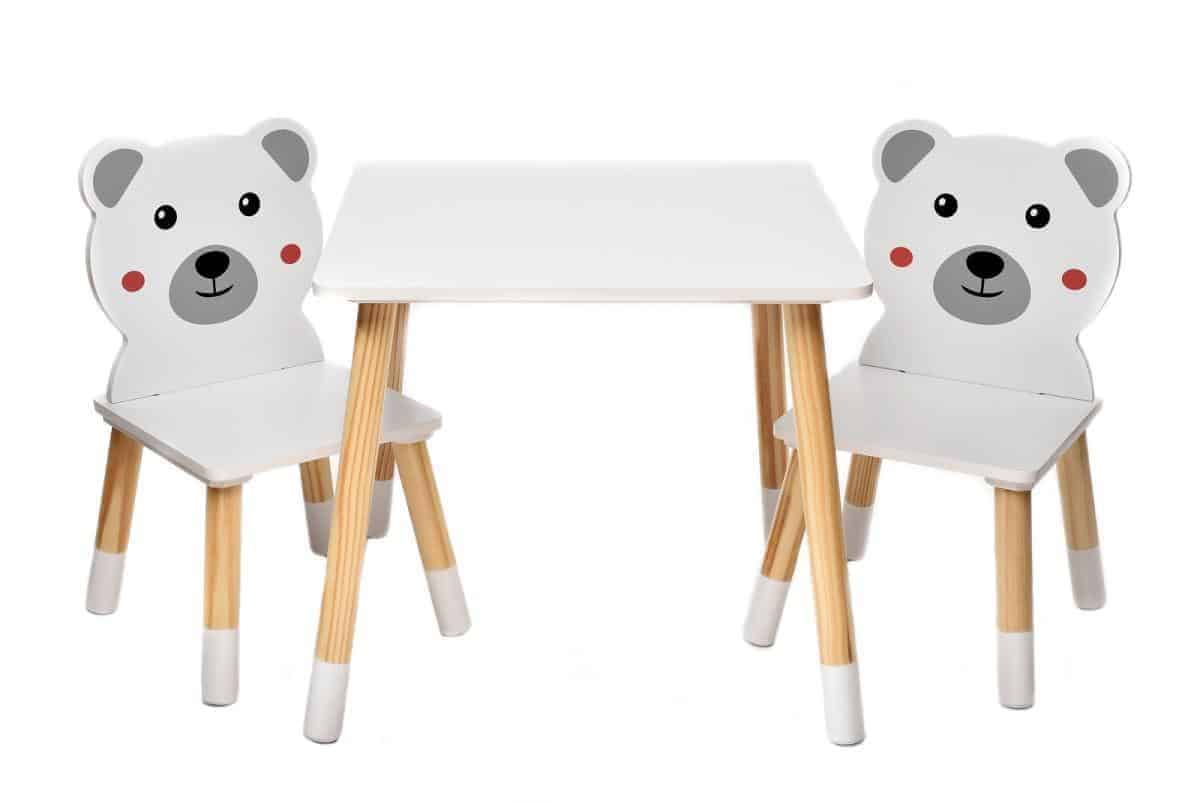Levně bHome Dětský stůl s židlemi Medvídek DSBH0735