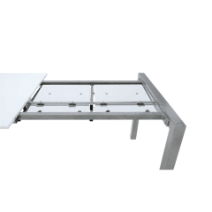 Jídelní stůl DARO - bílá extra vysoký lesk HG / stříbrná č.3