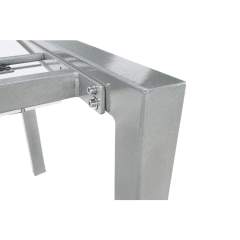 Jídelní stůl DARO - bílá extra vysoký lesk HG / stříbrná č.4