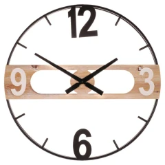 Hodiny nástěnné MDF a kov, 60cm HA1738