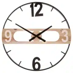 Hodiny nástěnné MDF a kov, 60cm HA1738