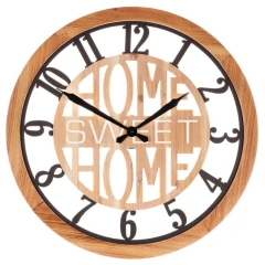 Hodiny nástěnné MDF a kov, 60cm HA1739