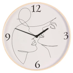 Hodiny nástěnné, MDF s dřevěným rámem, 40cm. HA1743