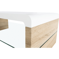 Konferenční stolek KONTEX 2 NEW - dub sonoma/bílá lesk č.2