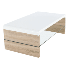 Konferenční stolek KONTEX 2 NEW - dub sonoma/bílá lesk č.3
