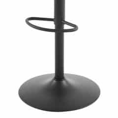 Židle barová, krémová ekokůže, kov černá AUB-714 CRM
