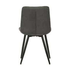 Židle jídelní, šedá látka, nohy černá kov CT-382 GREY2