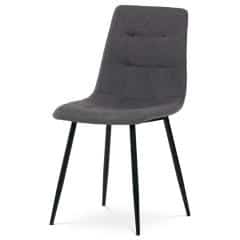 Židle jídelní, šedá látka, kov černý mat DCL-974 GREY2