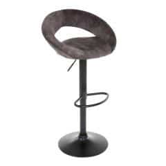 Židle barová, hnědá sametová látka, černá podnož AUB-822 BR4