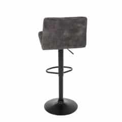 Židle barová, hnědá sametová látka, černá podnož AUB-827 BR4