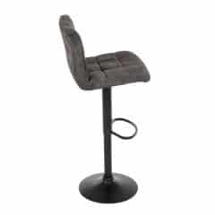 Židle barová, hnědá sametová látka, černá podnož AUB-827 BR4