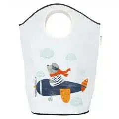 Koš na prádlo a hračky best friends - pilot bear (80l)
