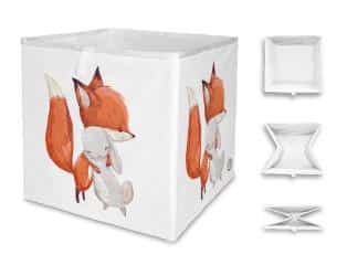 Dětská úložná krabice liška a zajíček, 32x32x32cm / 32l, Mr.Little Fox by Butter Kings