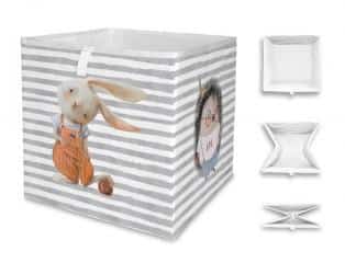 Dětská úložná krabice zajíc a ježek, 32x32x32cm / 32l, Mr.Little Fox by Butter Kings