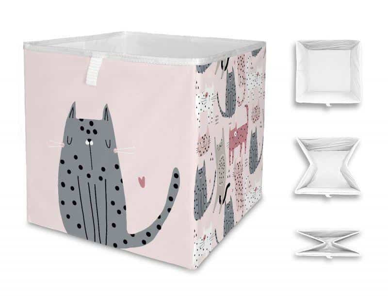Levně Butter Kings Úložná krabice meow meow, 32x32 cm
