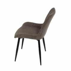 Jídelní židle, hnědá látka, černý kov DCL-218 BR2