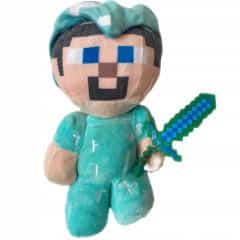 Plyšová hračka Minecraft Steve diamantový 21cm PHBH1476