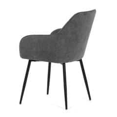 Jídelní židle, šedá látka, černý kov DCL-221 GREY2