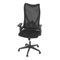 Židle kancelářská, černá MESH, plastový kříž KA-S248 BK