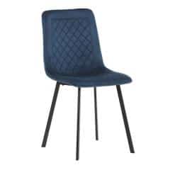 Židle jídelní, modrý samet, kov černý mat DCL-973 BLUE4