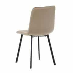 Židle jídelní, cappuccino samet, kov černý mat DCL-973 CAP4