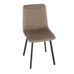 Židle jídelní, cappuccino samet, kov černý mat DCL-973 CAP4