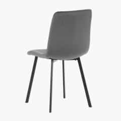 Židle jídelní, šedý samet, kov černý mat DCL-973 GREY4