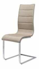 Jídelní židle K104 - Béžová látka/překližka bílá
