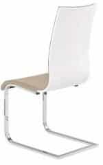Jídelní židle K104 - Béžová látka/překližka bílá
