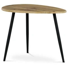 Konferenční stůl, MDF deska, dekor divoký dub, černý kov AF-3011 OAK