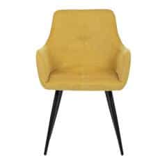 Židle jídelní, žlutá látka, černé kovové nohy DCH-226 YEL2