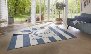 NORTHRUGS - Hanse Home koberce kusový koberec Twin Supreme 104143 Blue/Cream – na ven i na doma