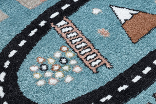 Dywany Łuszczów dětský kusový koberec Fun Route Street animals blue
