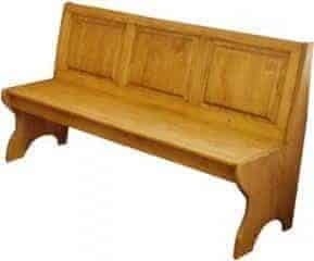 Dřevěná lavice plná velká 00529