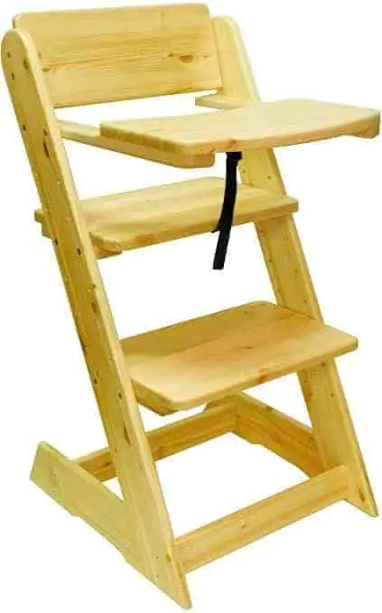 ATAN Dětská rostoucí židle s pultíkem Borovice - přírodní lak