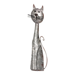 Kočka, kovová dekorace. UM1026 SIL