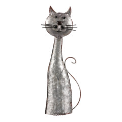 Kočka, kovová dekorace. UM1026 SIL