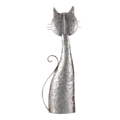 Kočka, kovová dekorace. UM1027 SIL