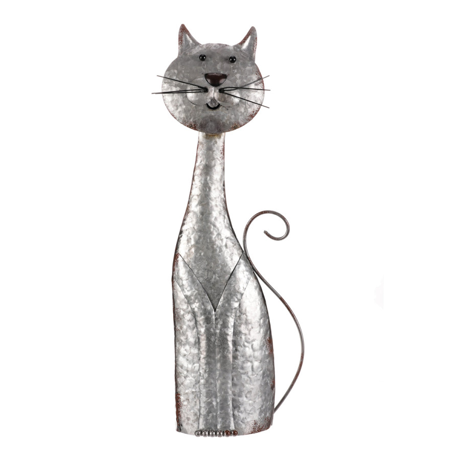 Levně Autronic Kovová dekorace kočka UM1028 SIL