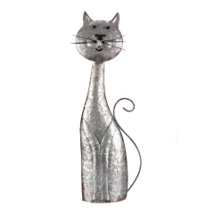 Kočka, kovová dekorace. UM1028 SIL
