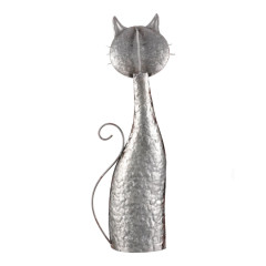 Kočka, kovová dekorace. UM1028 SIL