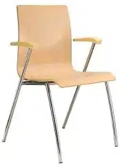 Konferenční židle Ibis s područkami - dřevěná